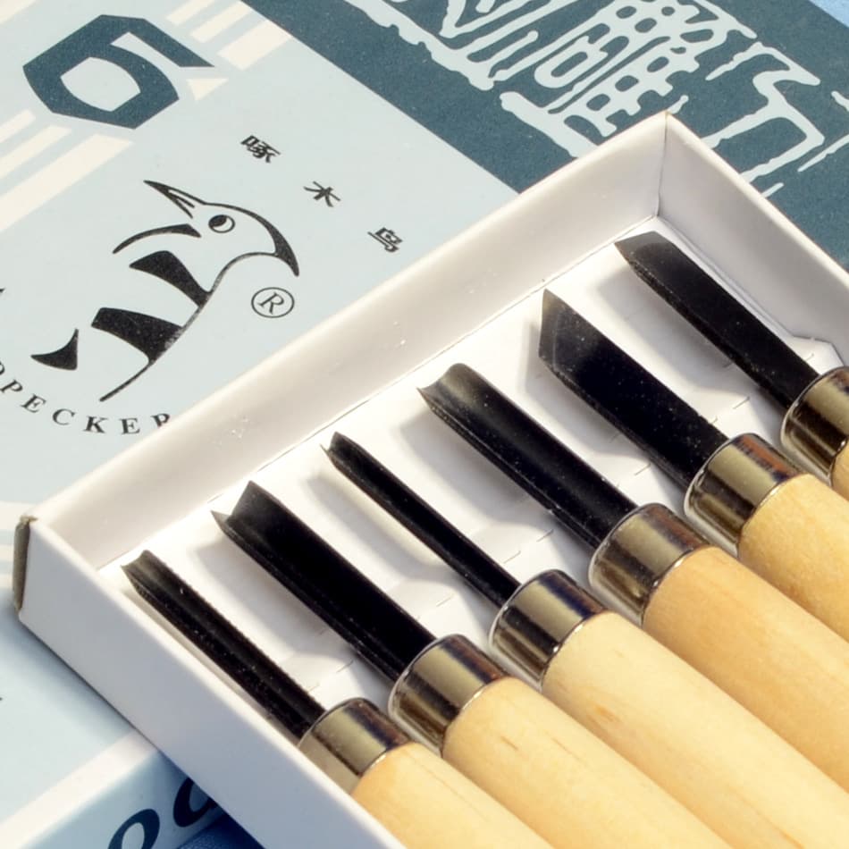 Woodpecker Carving Knife Stone Wood Carving Set 123/4/5/6 Series Seal Engraving Stationery