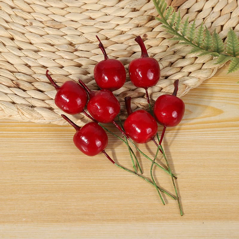 Simulated Foam Red Berry DIY Handmade Early Education Props, Mini Fake Apple Wholesale