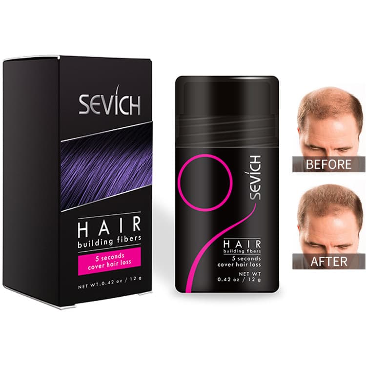 Sevich Hair Fiber Bottle 12g Quick Hair Thickening Plant-Based Fiber Powder for Hair Care and Baldness Coverage