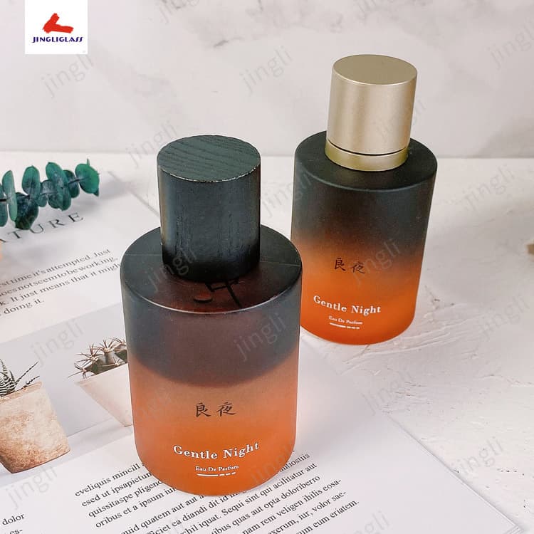 Factory wholesale cylindrical glass perfume bottle 80ml high-end empty perfume glass bottle can be equipped with cap nozzle