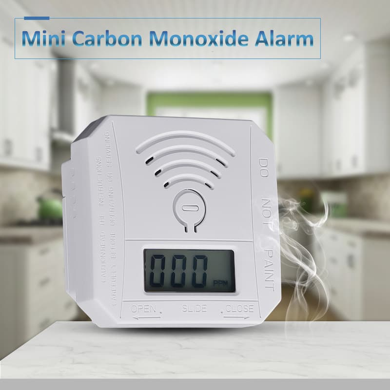 Mini-sized honeycomb smoke detector UL2034 CO carbon monoxide detector with LCD concentration display and alarm.