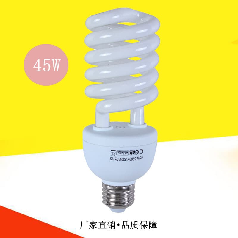 45W Photography Bulb 5500K Tri-phosphor Studio Softbox E27 Screw Base Energy-saving Bulb, Wholesale from Manufacturer