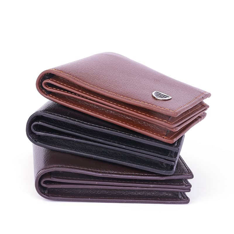 Men's PU Short Style Fashionable Leather Wallet with Compartment Casual Horizontal Youth Wallet Multifunctional Card Holder Wholesale