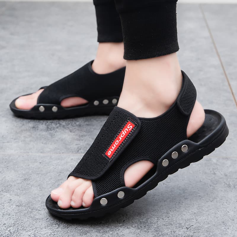 EVA Summer Breathable Trendy Student Flat Sandals Men's Slippers Driving Shoes Beach Shoes Casual Shoes