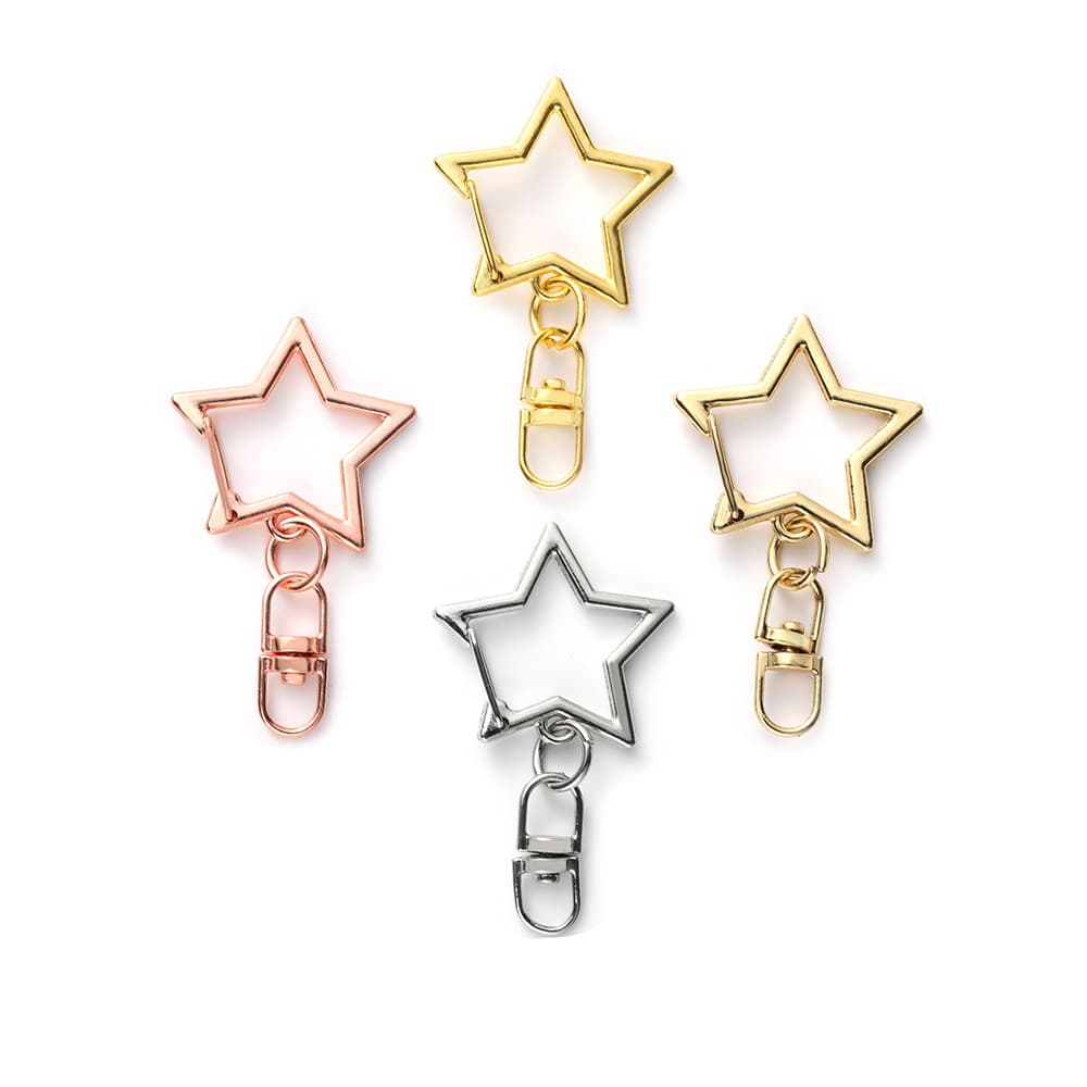 Factory Direct Metal DIY Jewelry Accessories, Anime Peripheral Pendants, Five-Pointed Star, 8-Shaped Star Keychains in Stock