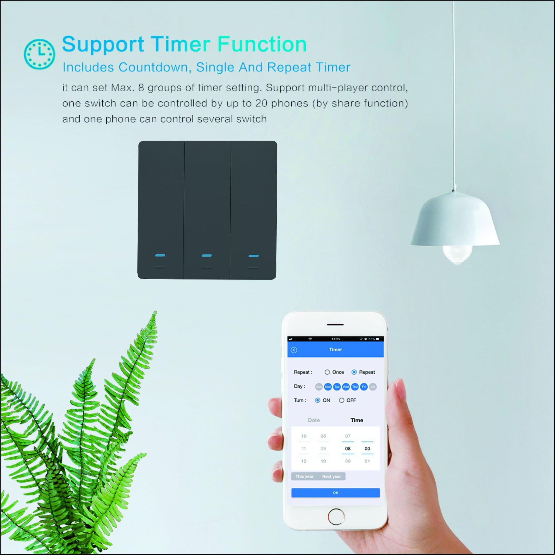 Tuya Zero Single Fire Universal WiFi Button Rocker Switch Alexa Voice Control EU/UK Smart Switch