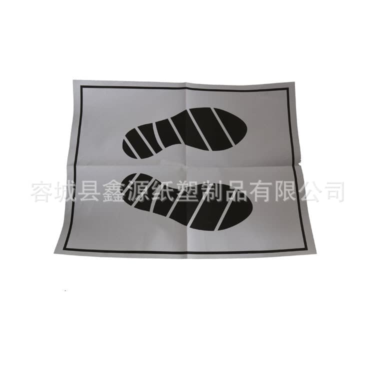 Disposable Waterproof Laminated White Kraft Paper Foot Mat with Printable Logo