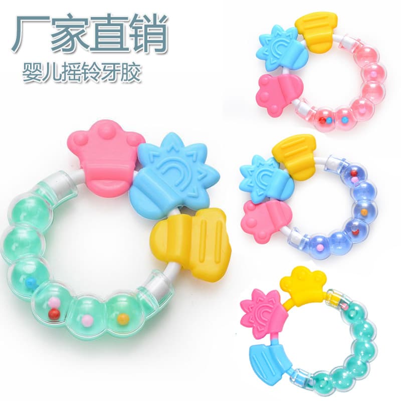 Factory Direct Infant Bite Fun Teething Stick, Baby Silicone Teether, Teething Tooth Strengthener Rattle Teether