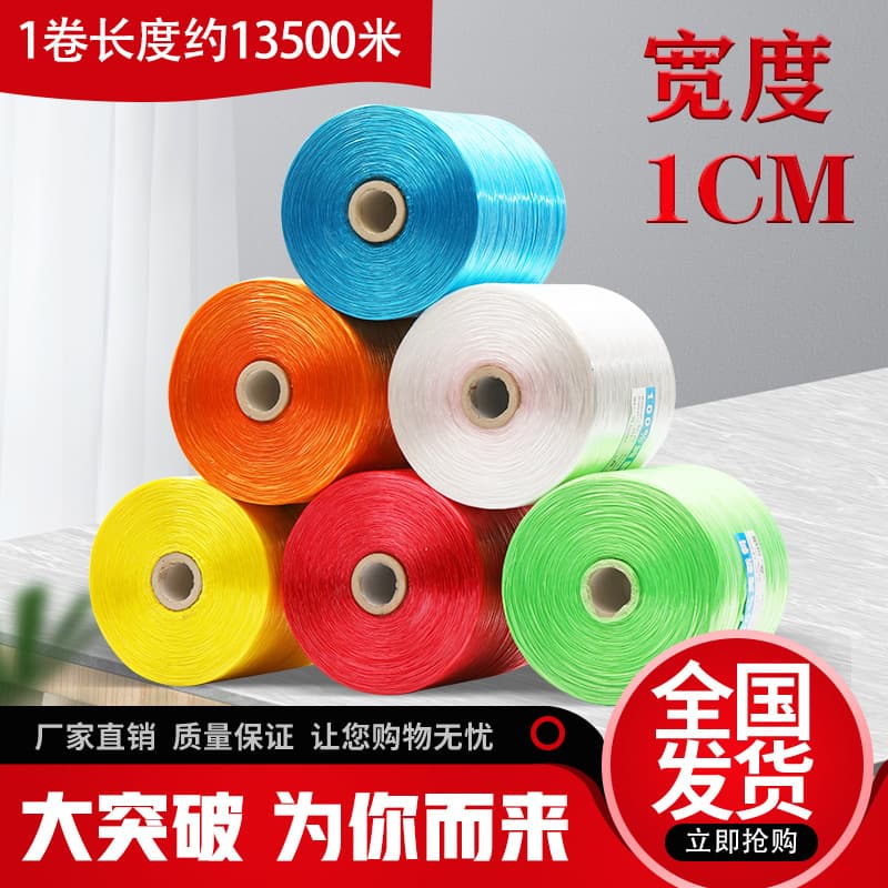 PP Tying Rope 1cm Wide Plastic Packing String Nylon Grass Cake Plate Thread Plastic Closure Tie Packing Rope