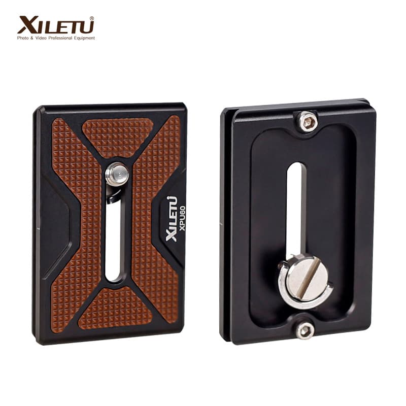 Xiletu XPU-60 Mini Universal Quick Release Plate for Benro, Sirui, Leofoto, DSLR Camera Tripod Head