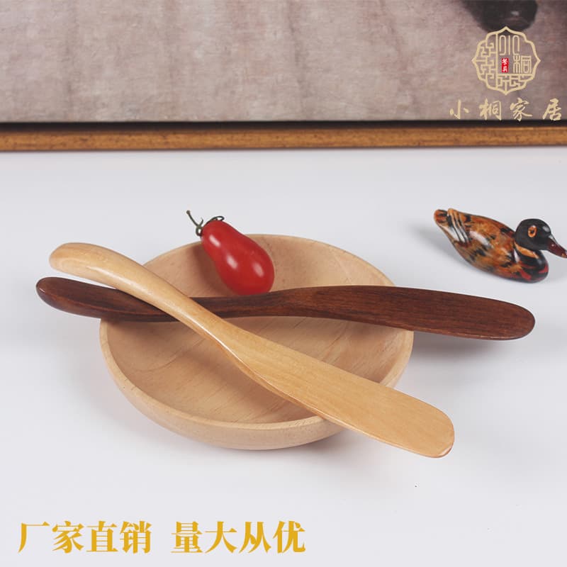 Japanese Style Solid Wood Jam Butter Cake Pastry Bread Beauty Mask Knife Wooden Tableware Kitchen Utensils Daily Use Cutlery