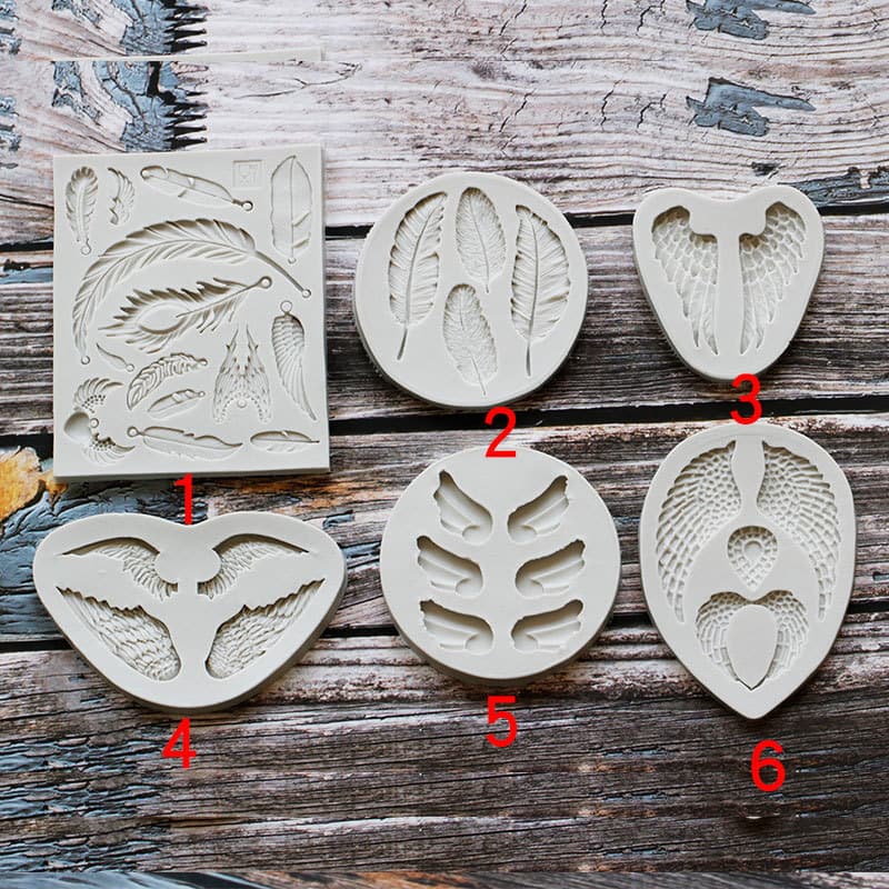 DIY angel wings silicone cake mold handmade soap cake tools clay crystal glue making ready stock