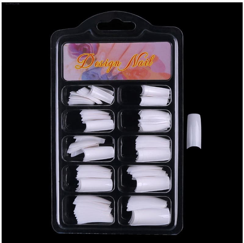 Spot cross-border French half-stick/full-stick nail art tools fake nails natural color transparent color 100 box