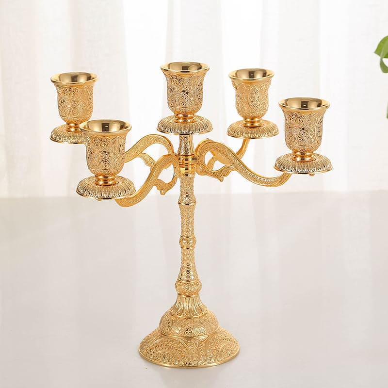 European Style 5-Head 3-Head Candle Holder for Home Dining Table Candlelight Dinner, Creative Home Decoration Craft Gift