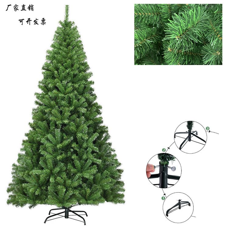 Green PVC Christmas Tree 180cm, Dense Christmas Tree, E-commerce Best Seller, Factory Wholesale, Christmas Hotel