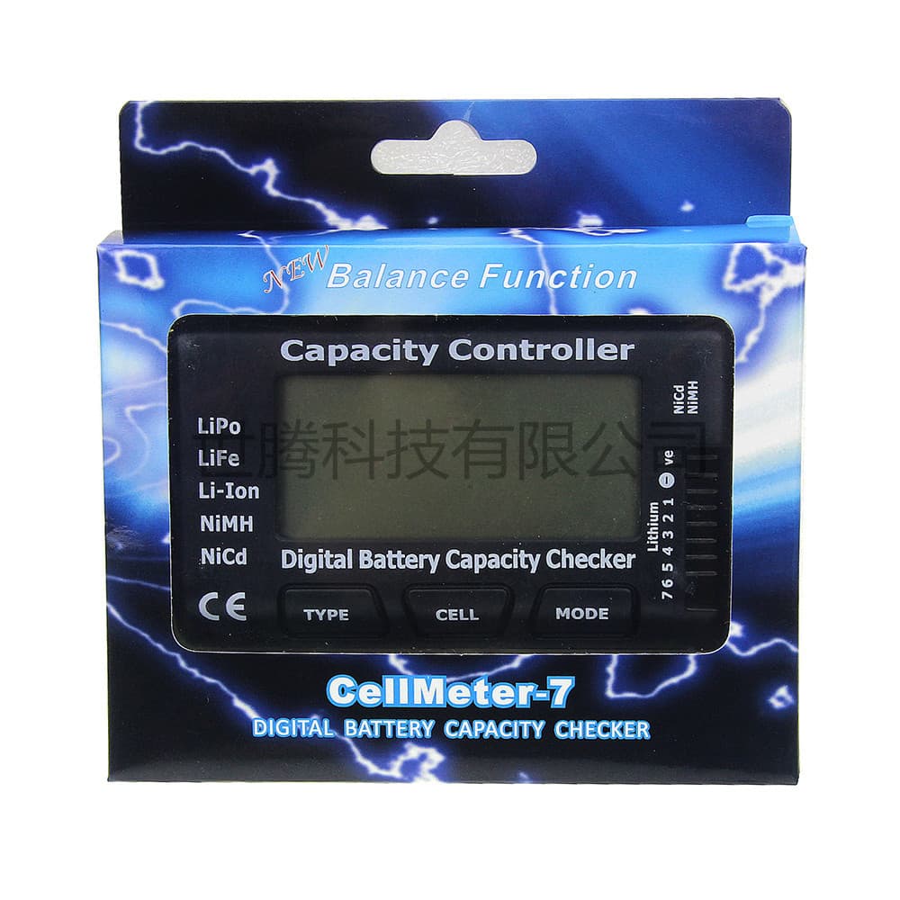 Cellmeter7 voltage, power, and capacity display battery function test instrument with balancing function 1-7S