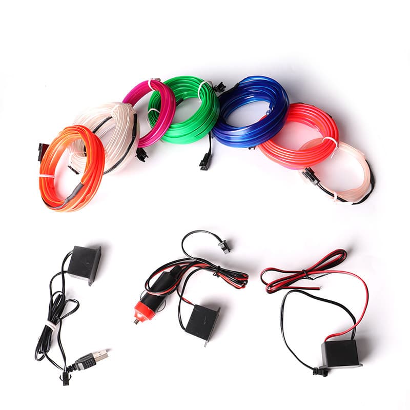 Car LED Ambient Light Cold Light Wire, USB Atmosphere Light, No Wiring Needed, Car Door Decoration Modification Light Guide Strip
