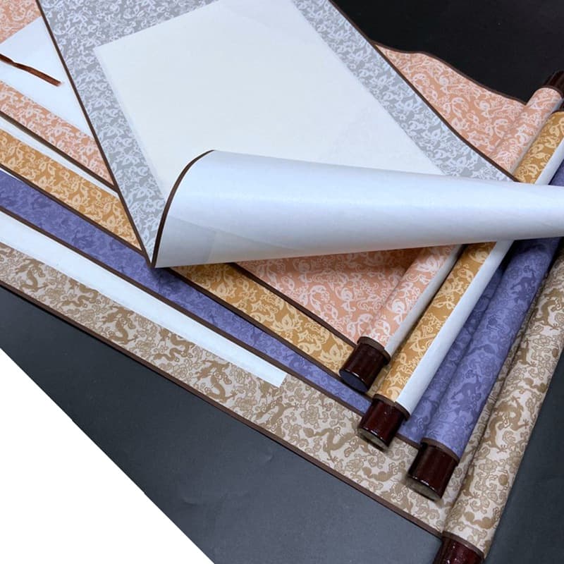 Blank Painting Scroll, Rice Paper for Calligraphy and Painting Mounting, Mini Scroll for Calligraphy and Painting, Hanging Scroll Banner, Vertical Scroll