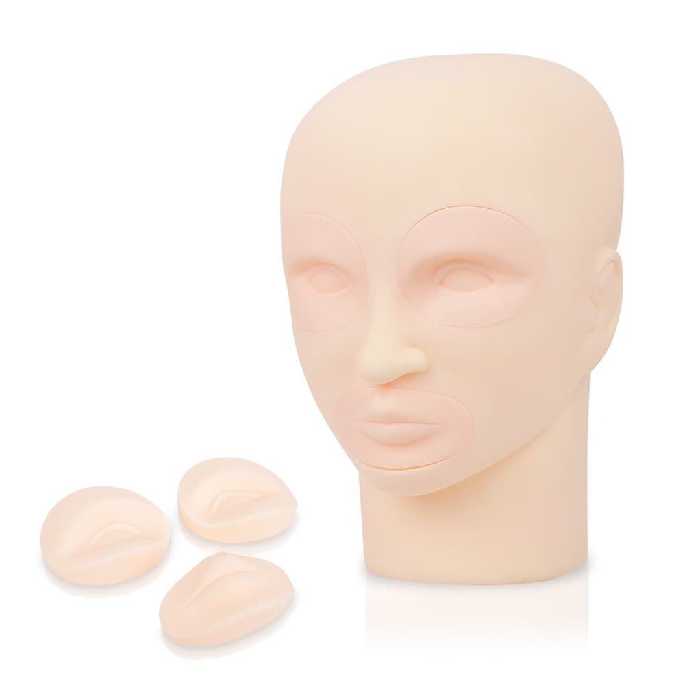 Removable Tattoo Practice Head Model Eyelash Extension Mannequin Makeup Training Head Universal Size Beauty Tools