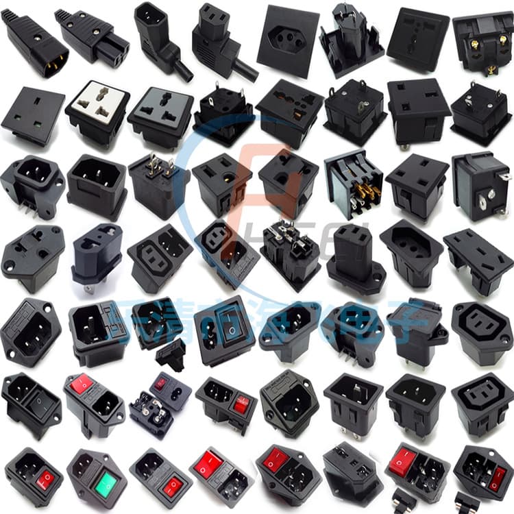 Supply: AC Power Socket, Three-in-One Two-in-One Power Socket AC Male/Female "Pin" Socket
