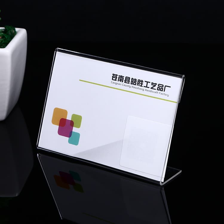 Acrylic price tag 9*6L type price tag supermarket card price table card table price tag desktop
