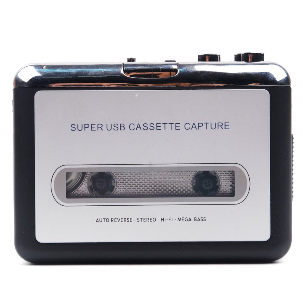 High-fidelity USB cassette tape converter for portable cassette players and MP3 players.