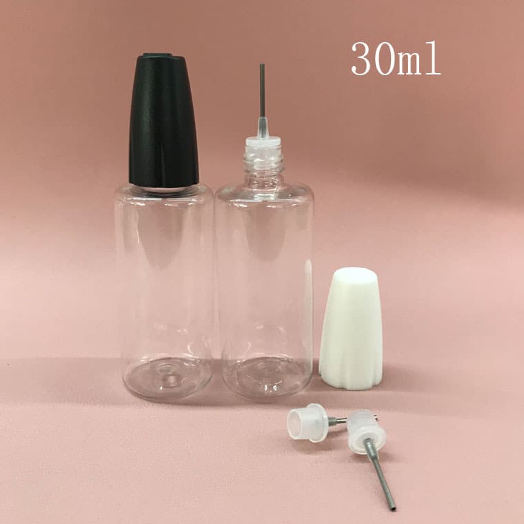 30ml PET Oil Bottle New Style Needle-Type Transparent Lubricant Oil Bottle with Press-Twist Cap for Musical Instrument Oil