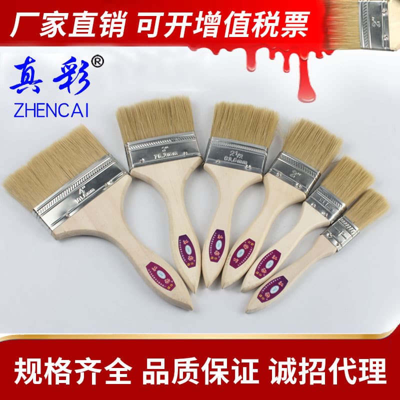 Factory Direct Paint Brush, Marine Waterproof Brush Wholesale, Industrial Wooden Handle Bristle Brush, Household BBQ Brush