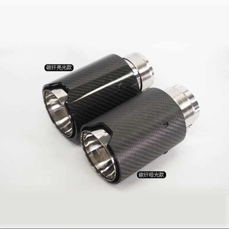 Carbon fiber M logo exhaust tailpipe trim for BMW 1 Series 2 Series 3 Series 5 Series 6 Series modification