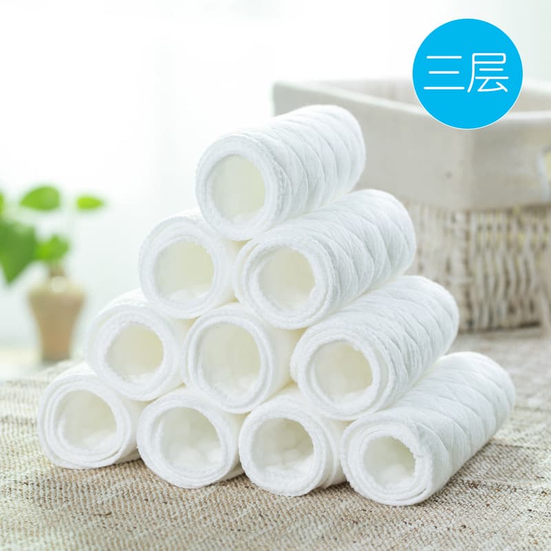 Newborn Baby Eco-Friendly Cotton Sunflower Three-Layer Fast-Absorbing Diapers Washable Baby Pads Comfortable Soft Cotton Diapers