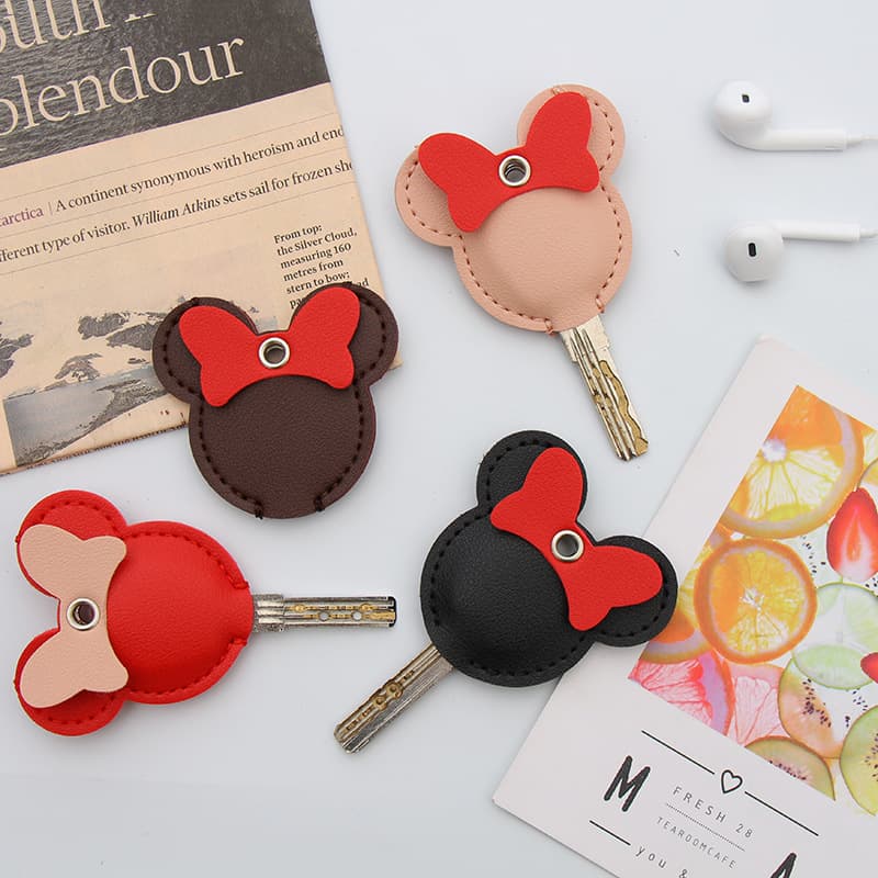 Factory Direct Mickey Key Cover Access Card Case Creative Flower Keychain Protector Pendant Custom Cartoon