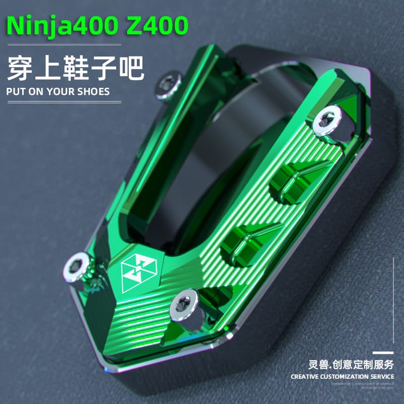 Z400 Side Stand Pad Modification Suitable for Kawasaki Ninja 400 Side Stand Seat Single Leg Anti-slip Base Spirit Beast
