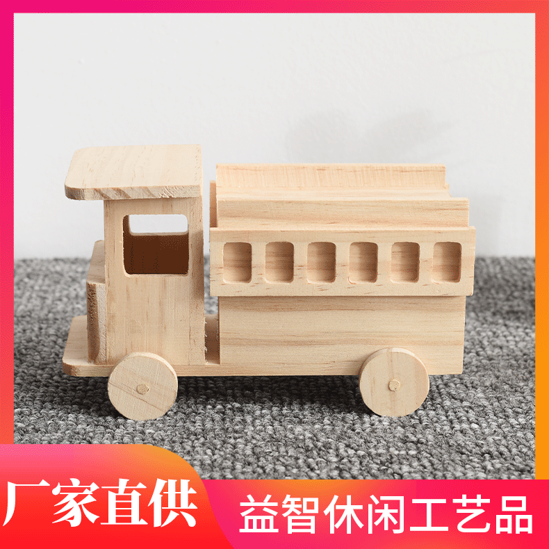 Wooden Children's Puzzle Assembly Toy Wooden Horse Plane Building Blocks DIY Woodworking Model In Stock