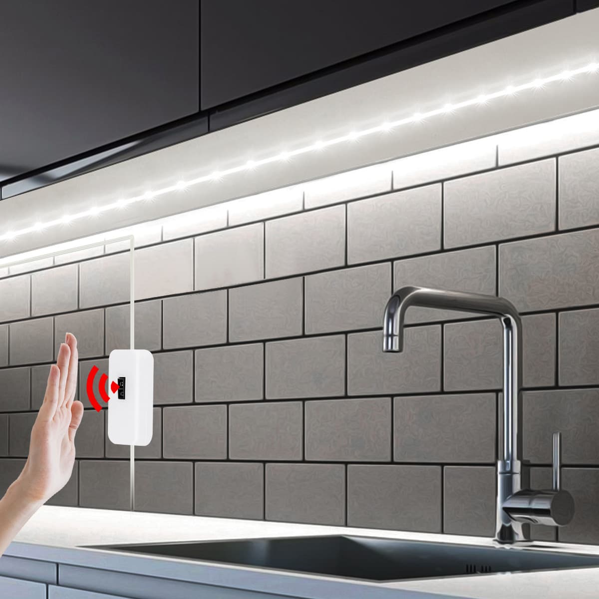 Usb Led Strip Lights Hand Sweep Sensor Wardrobe Cabinet Lighting Night Bedside Lamp Home Use Kitchen Bar Light Strip