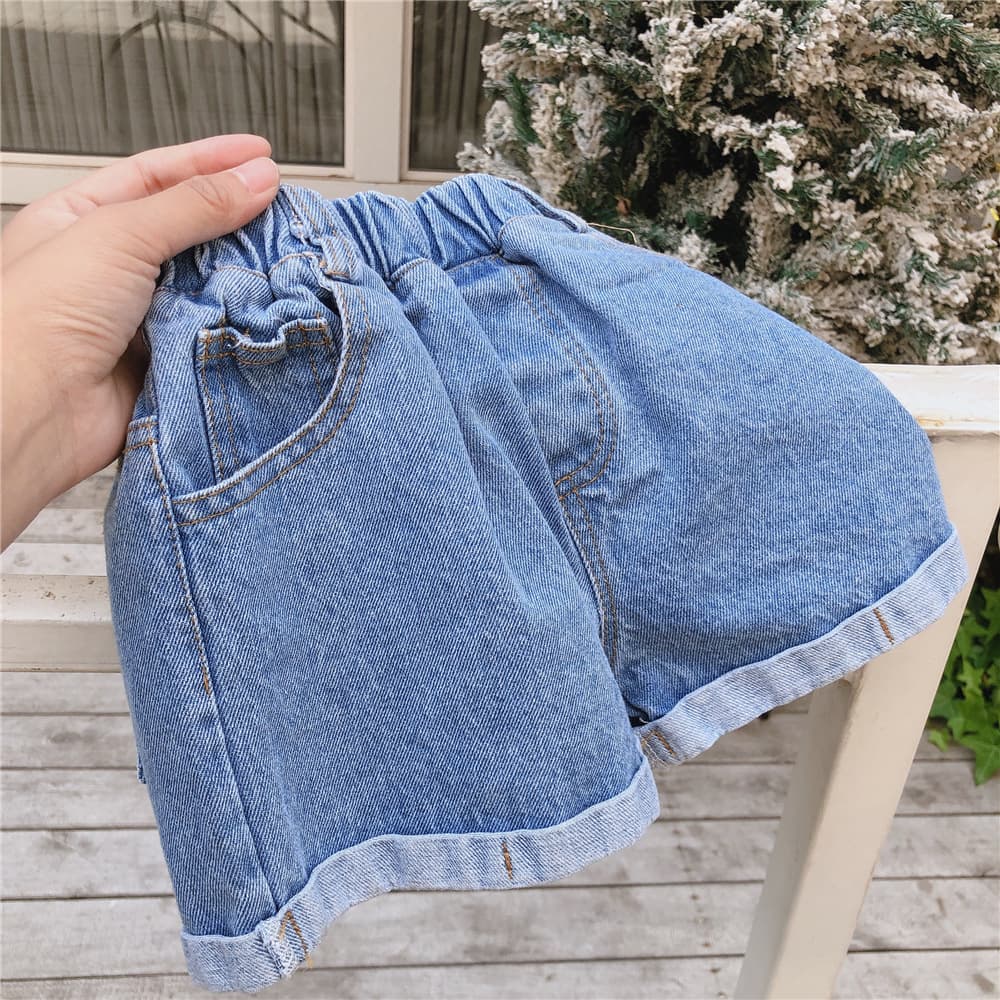 Girls' Denim Shorts 2026 Summer Korean Style New Children's Casual Shorts