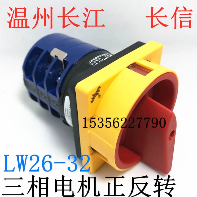 Wenzhou Changjiang Electric Switch Factory 380V Three-Phase Motor Forward/Reverse Transfer Switch LW26-32