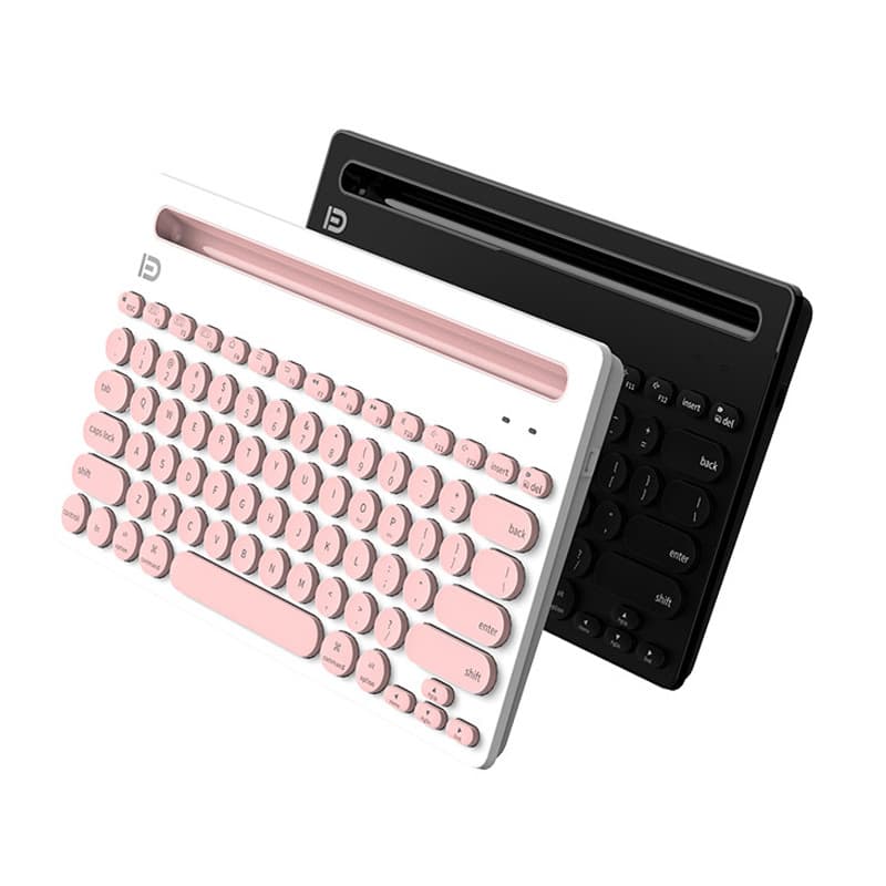 Fude iK3381 Wireless Bluetooth Keyboard Multi-Device Connection for iPad Computer Phone Keyboard Portable