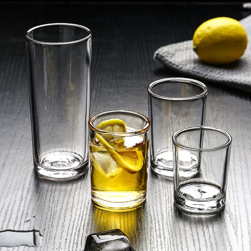 Longyinjue Tempered Glass Wine Glass, Beer Glass, Straight-sided Glass, Restaurant and Catering Disinfection Glass, Small Capacity