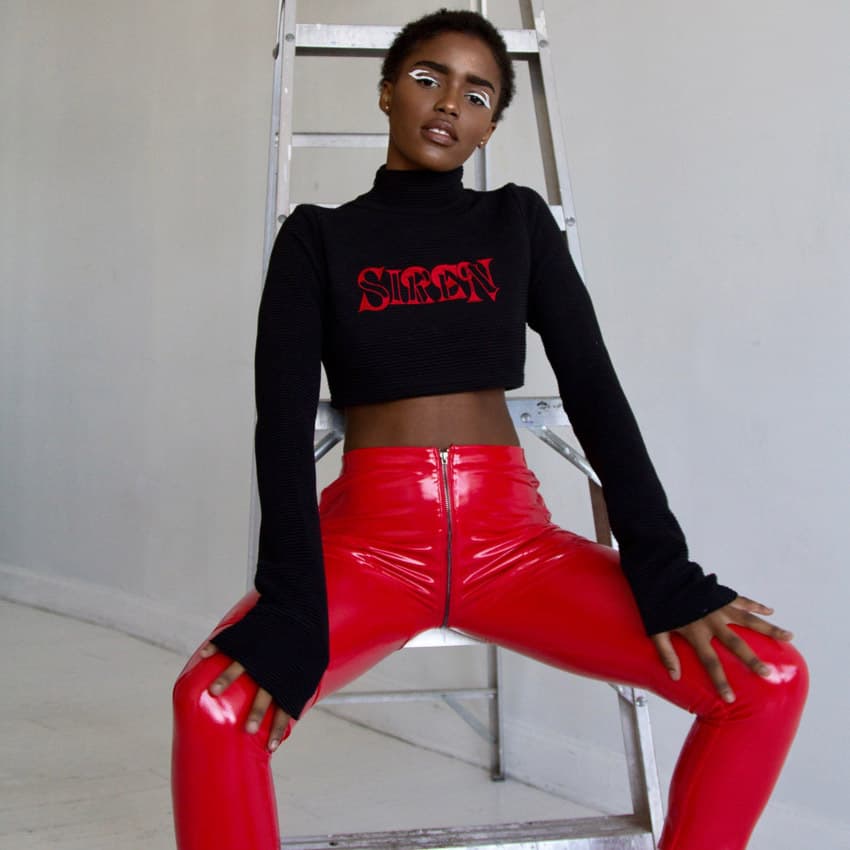 Nightclub Latex Glossy Mirror High Waist Tight Open Leather Pants Trousers Adult No-Take Off Liquid Pants Patent Leather Husband Pants