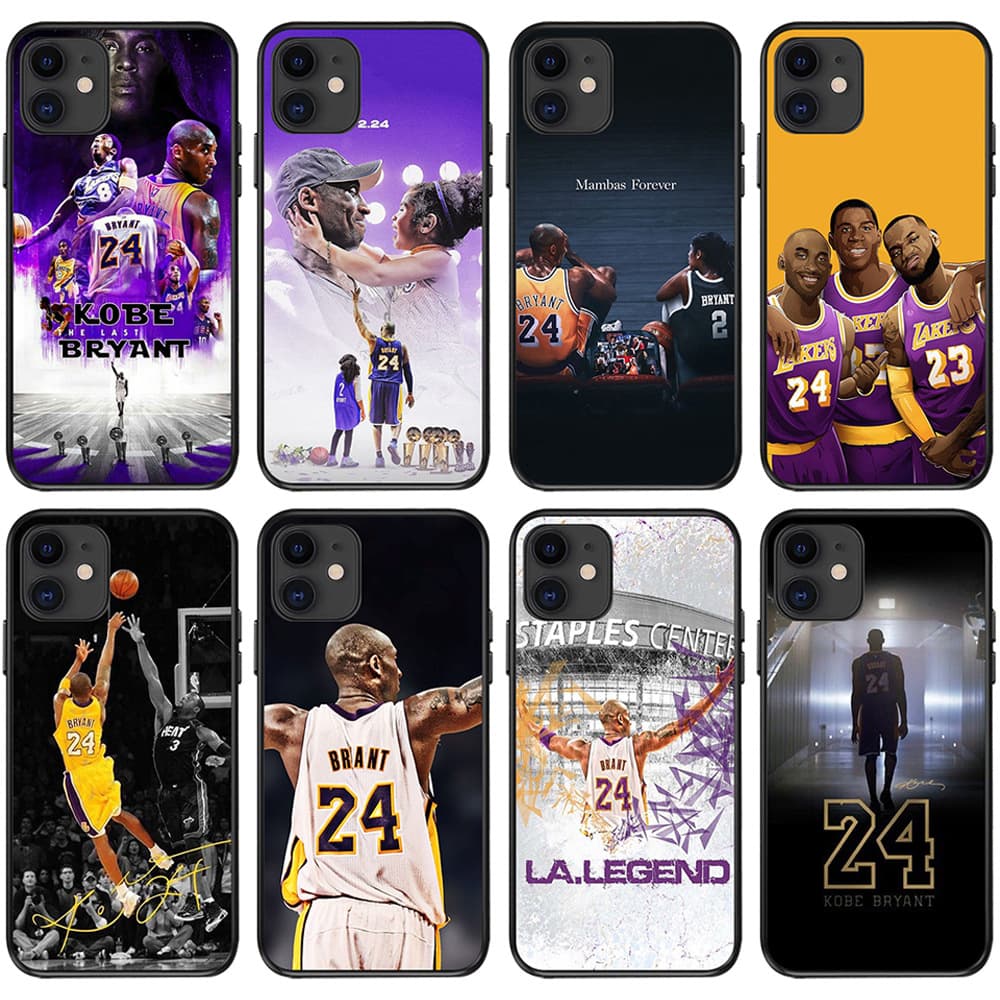 Compatible with iPhone 16 Kobe Bryant Phone Case NBA Mamba Kobe Western Streetwear Men's Phone Case