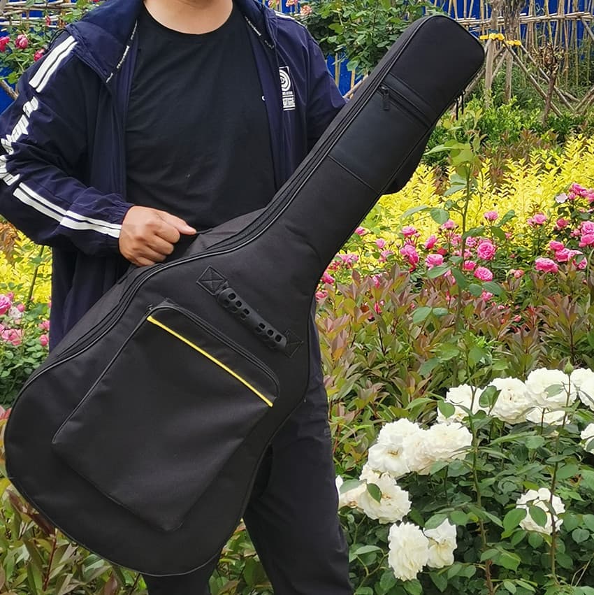Wholesale Cotton-Padded Thick Oxford Fabric Double-Shoulder Folk Guitar Bag for 36/40/41 Inch Instruments