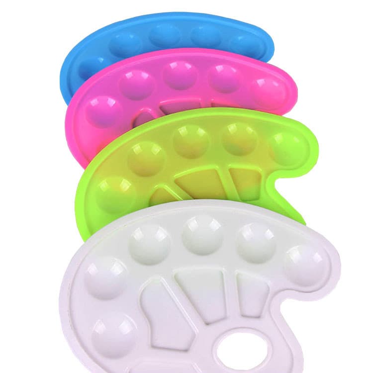 Children's painting plastic palette nail art painting hand-held foot-shaped DIY graffiti art supplies palette