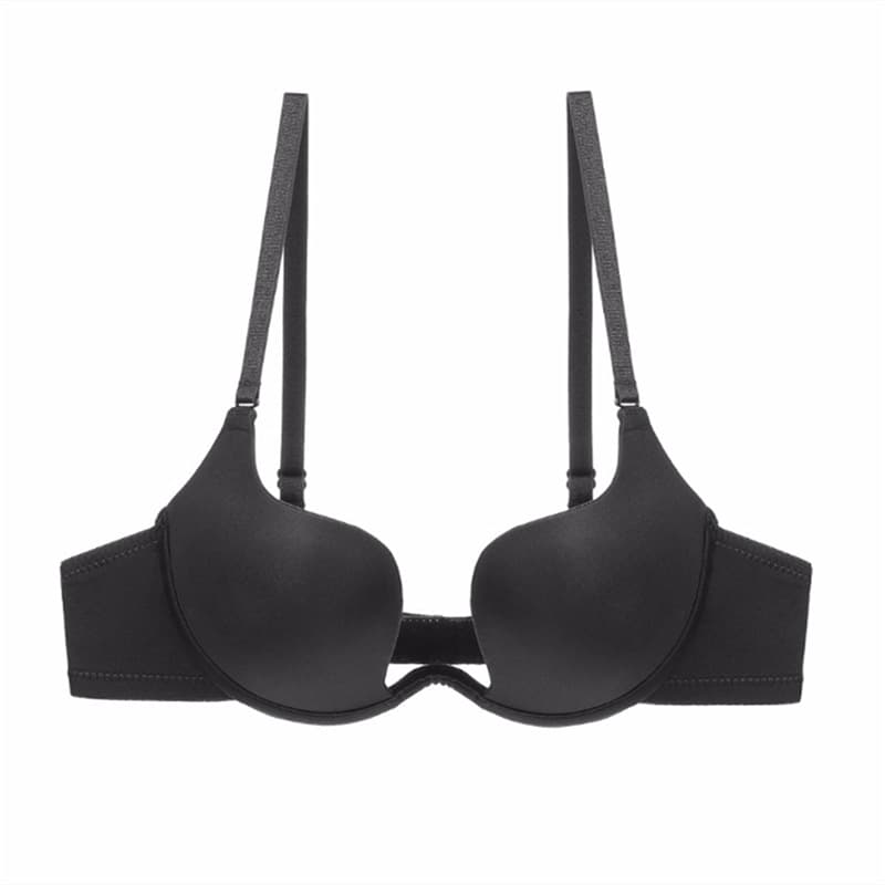 Factory direct European and American U-shaped gathered low-cut backless wedding dress invisible bra sexy ladies underwear