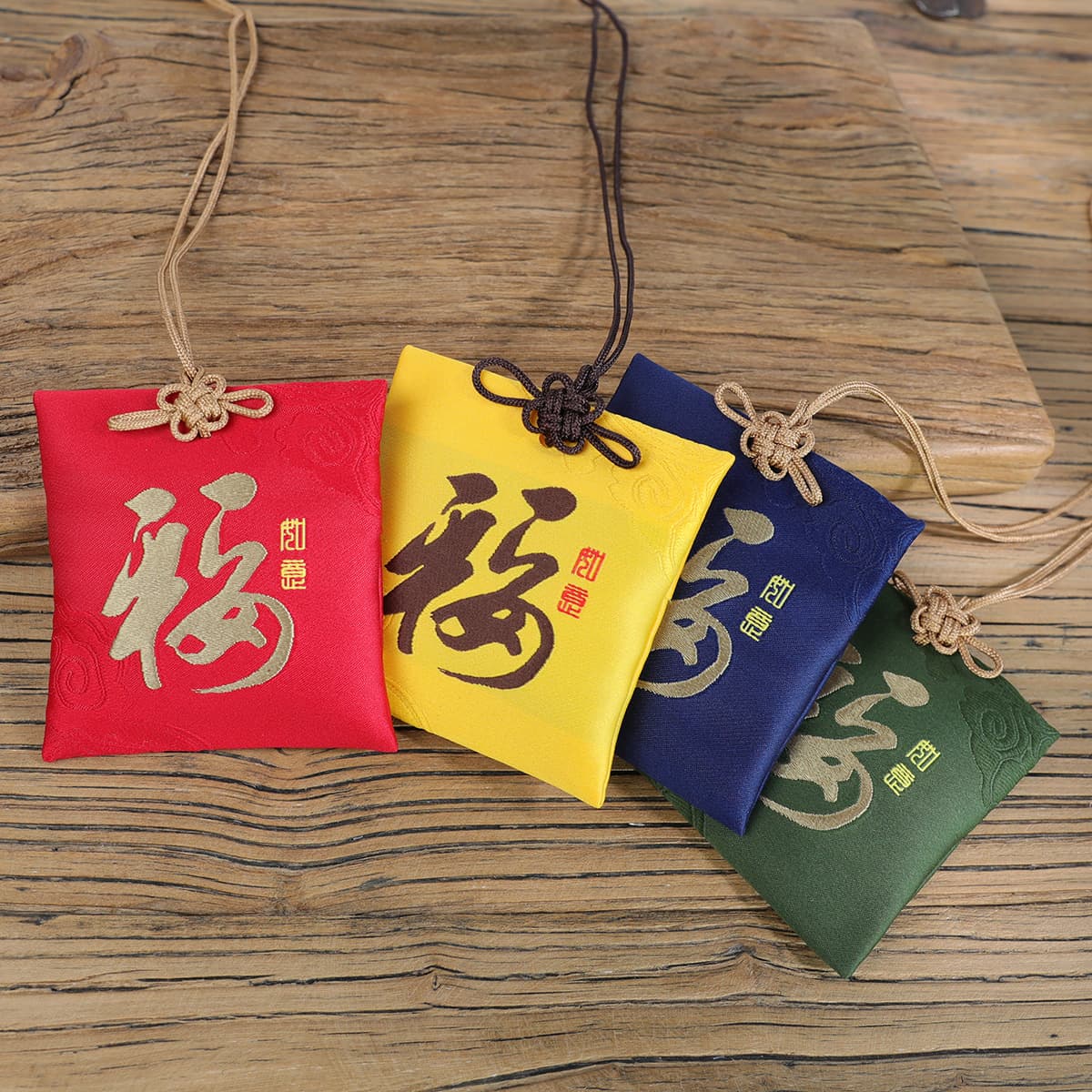Manufacturer wholesale Dragon Boat Festival sachet leather bedroom sachet bag Chinese medicine fragrance powder prescription blessing bag carry-on purse car empty bag