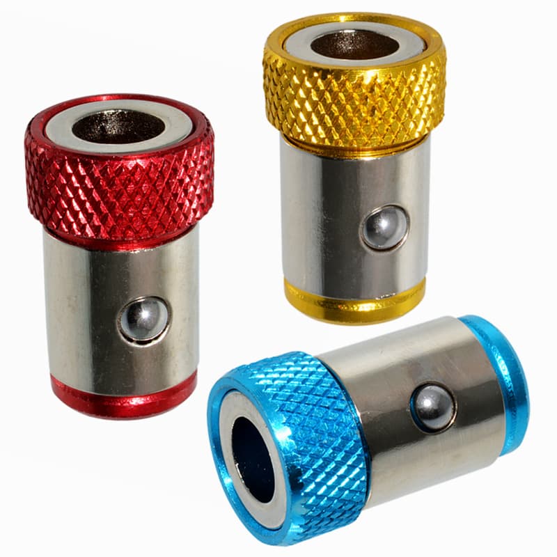 All-Metal Aluminum Alloy Bit Magnetizer, Bit Magnetic Ring, Positioner for Adsorbing and Fixing Screws Tool Magnetizer