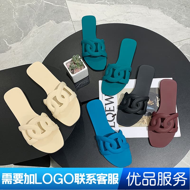H-Style Women's Summer Trendy Pig Nose Jelly Sandals Outdoor Beach Flat Slide Slippers Factory Direct