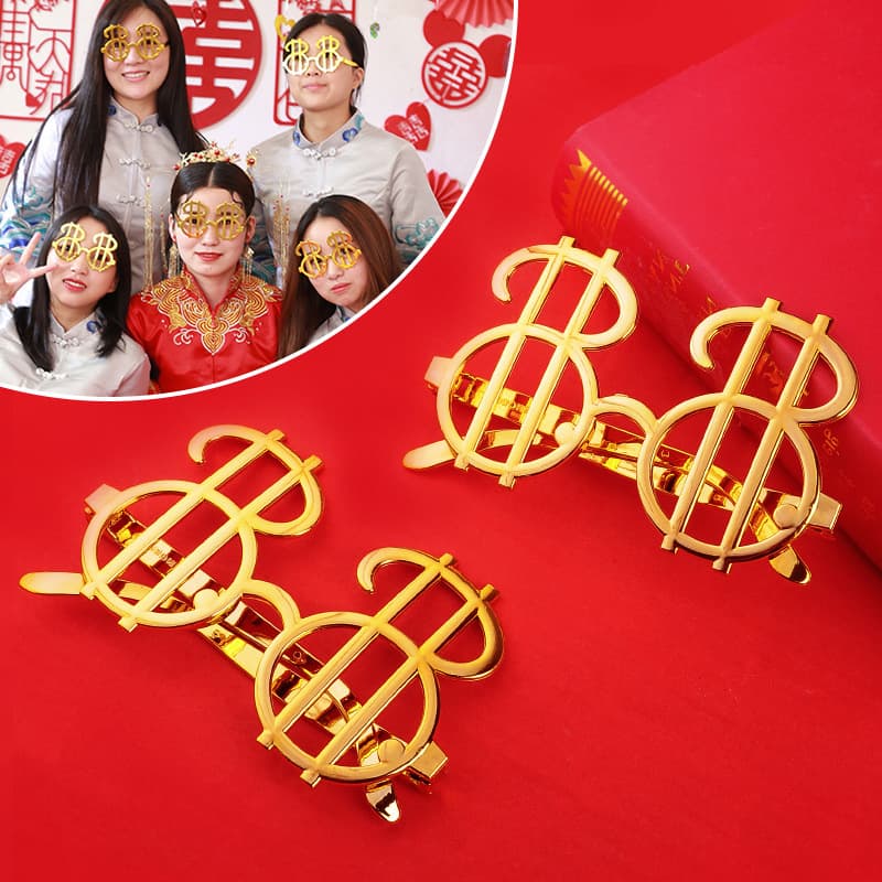 Wholesale wedding supplies, trick pick-up game props, wedding blocking, brides and bridesmaids taking photos, funny money glasses