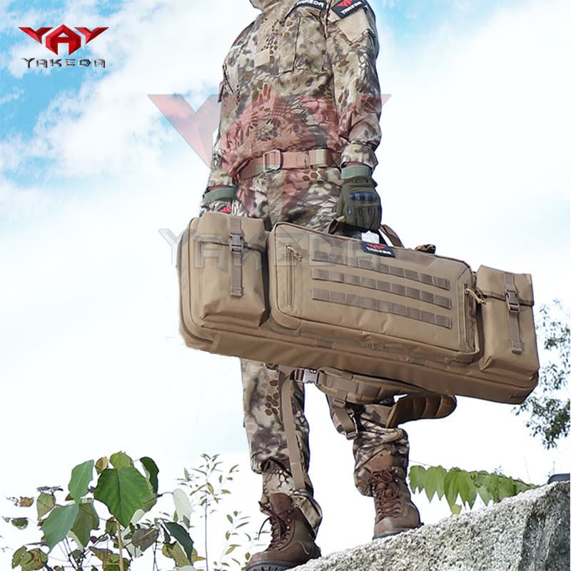Yakoda Hunting Tactical Gun Bag Equipment Military Fans Handbag Three-Layer Sea Fishing Bag Belly Fish Pole Bag Outdoor Fishing