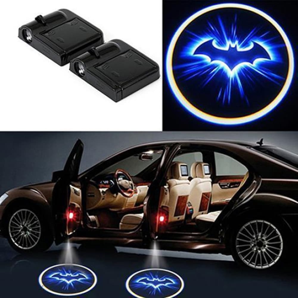 Car led door laser projection lamp door opening lamp wiring-free wireless welcome lamp universal retrofit lamp decorative lamp