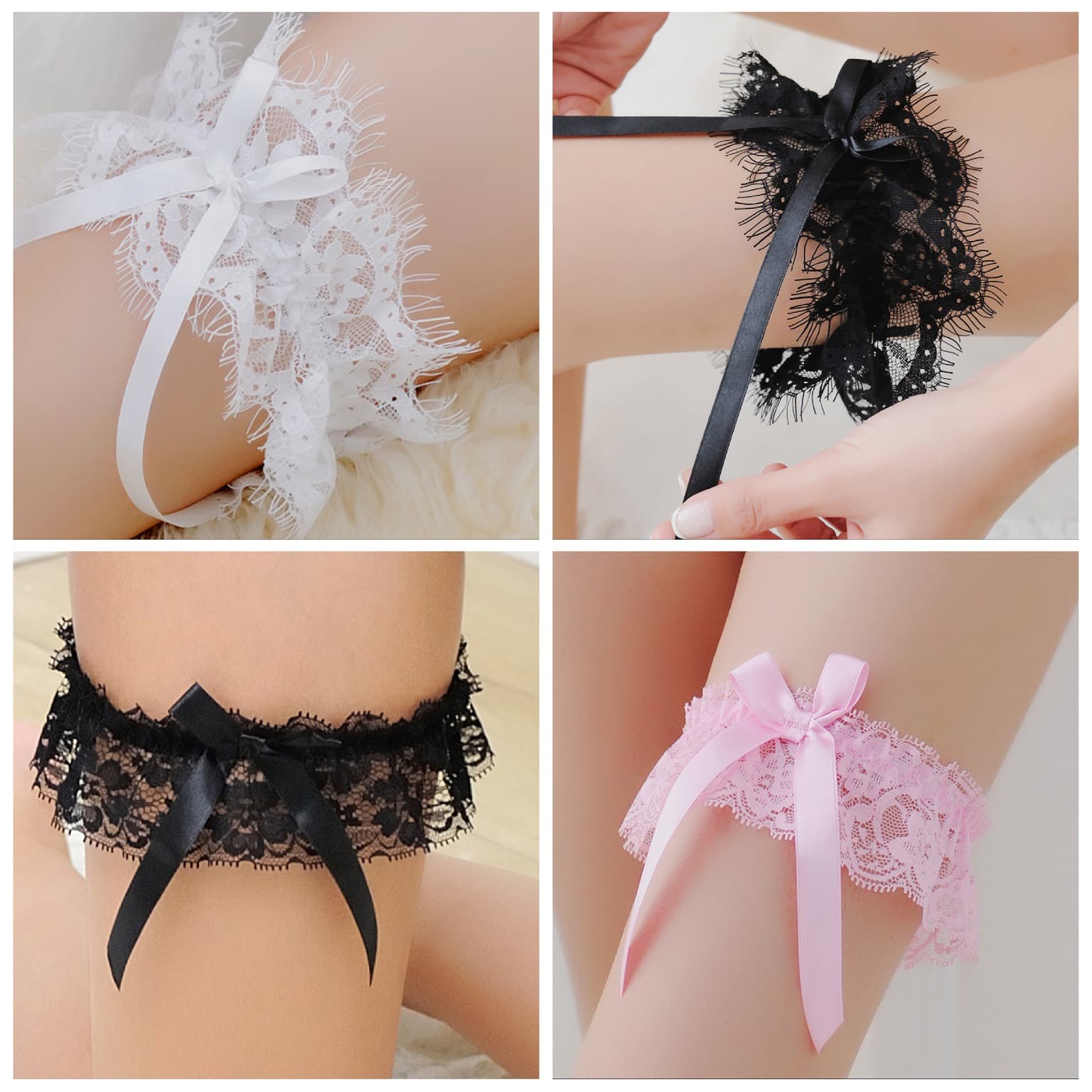 New! Lace Princess Thigh Garter, Lingerie Garter Belt and Sleeves, Lace Bride Wedding Leg Sleeves and Bracelet